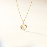 Pendentif Eudocie Coeur Lettre Or Jaune - Pendentifs Famille | Marc Orian