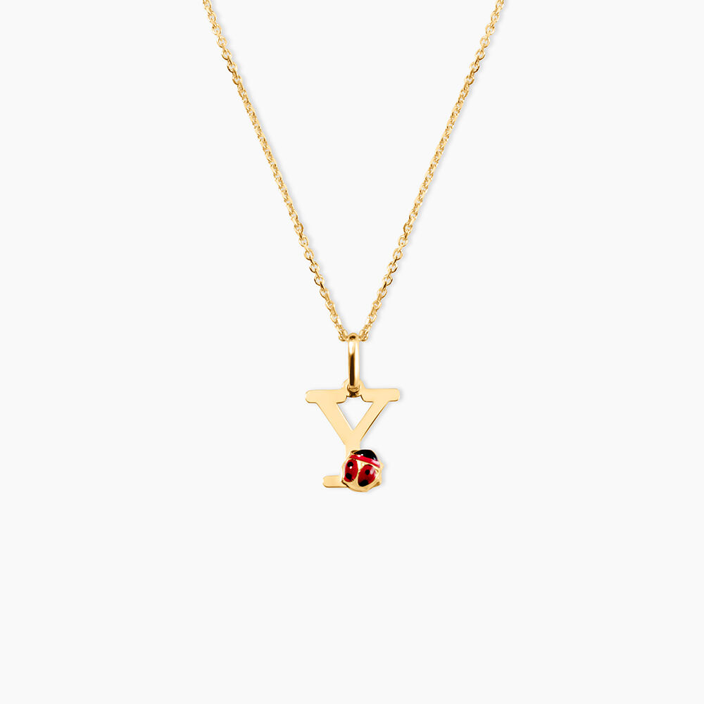Pendentif Helidie Coccinelle Lettre Or Jaune - Pendentifs Enfant | Marc Orian