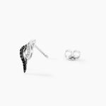 Boucles D'oreilles Puces Sculptural Or Blanc Diamant - Puces Femme | Marc Orian
