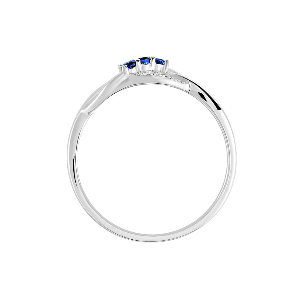 Bague Rosalyne Or Blanc Saphir Et Diamant - Bagues fian&ccedil;ailles Femme | Marc Orian
