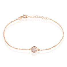 Bracelet Helinie Or Rose Oxyde De Zirconium - Bracelets chaînes Femme | Marc Orian