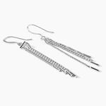 Boucles D'oreilles Pendantes Freja Argent Blanc - Pendantes Femme | Marc Orian