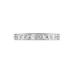 Demi-alliance Or Blanc  Valentine Diamant Synthetique - Alliances avec pierres Femme | Marc Orian