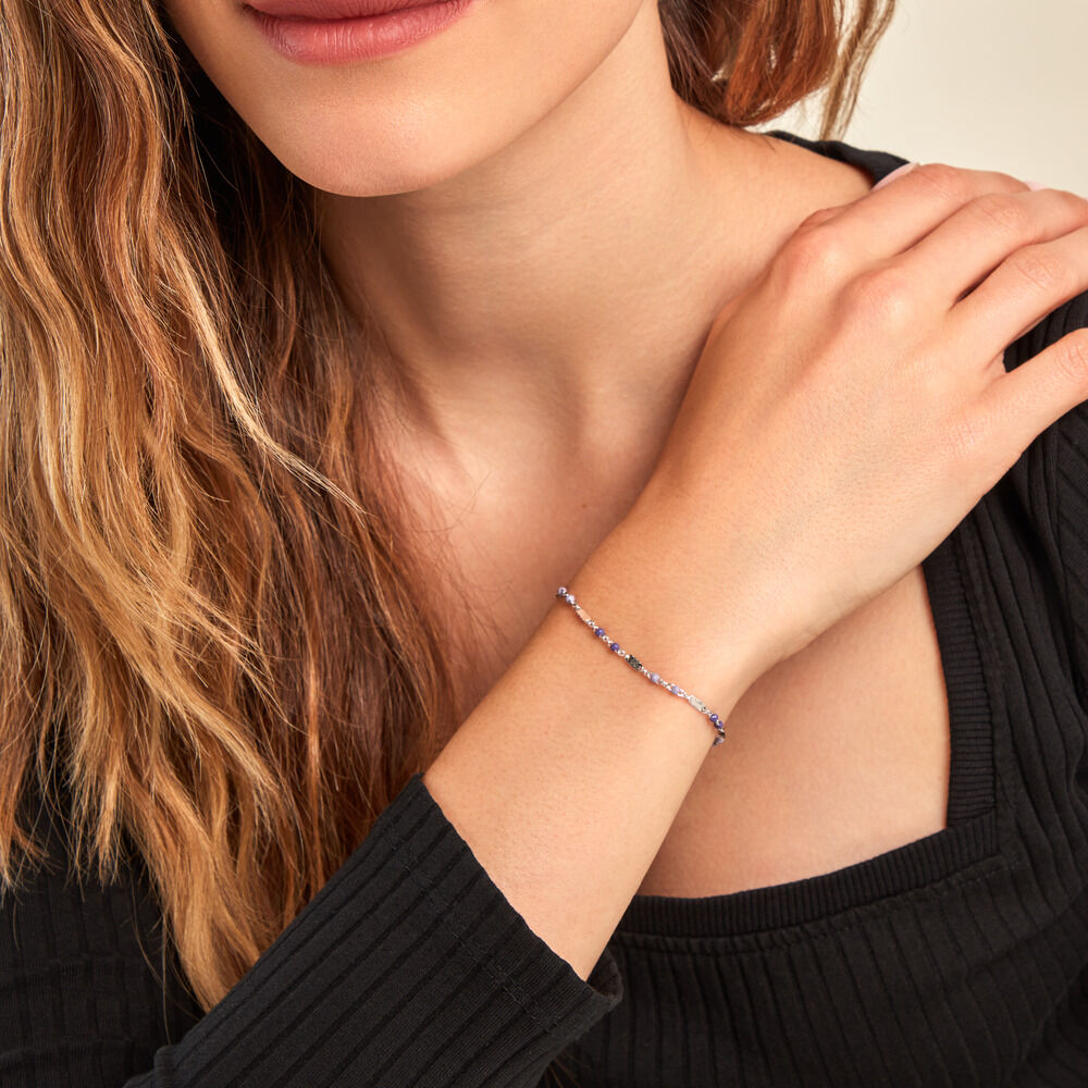 Bracelet Myliane Argent Blanc - Bracelets chaînes Femme | Marc Orian