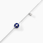 Bracelet Talismania Argent Blanc Lapis Lazuli Oxyde De Zirconium - Bracelets Medailles Femme | Marc Orian