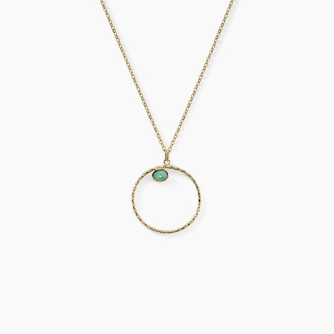 Collier Acier Dor&eacute;  Amazonite - Colliers avec pierres Femme | Marc Orian