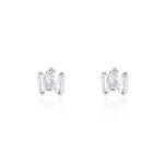 Boucles D'oreilles Puces Adria Argent Blanc Oxyde De Zirconium - Puces Femme | Marc Orian
