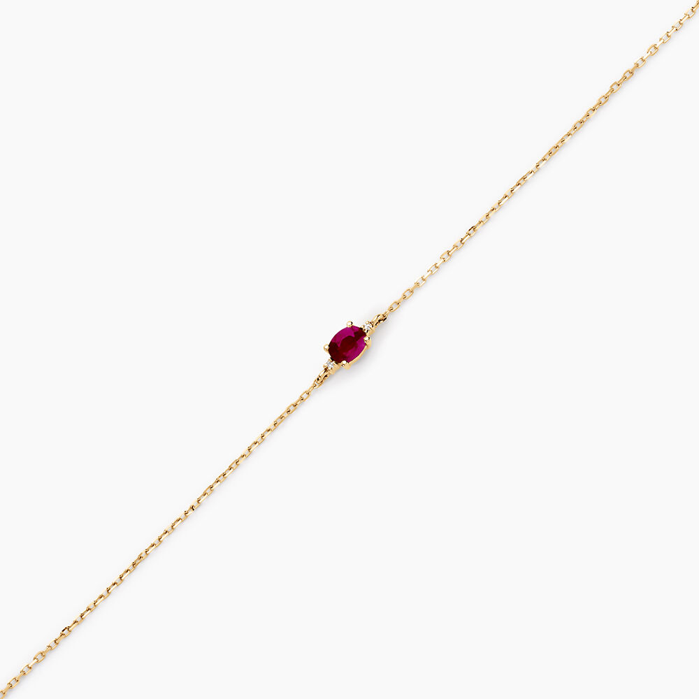 Bracelet Opeyemi Or Jaune Rubis Diamant - Bracelets cha&icirc;nes Femme | Marc Orian