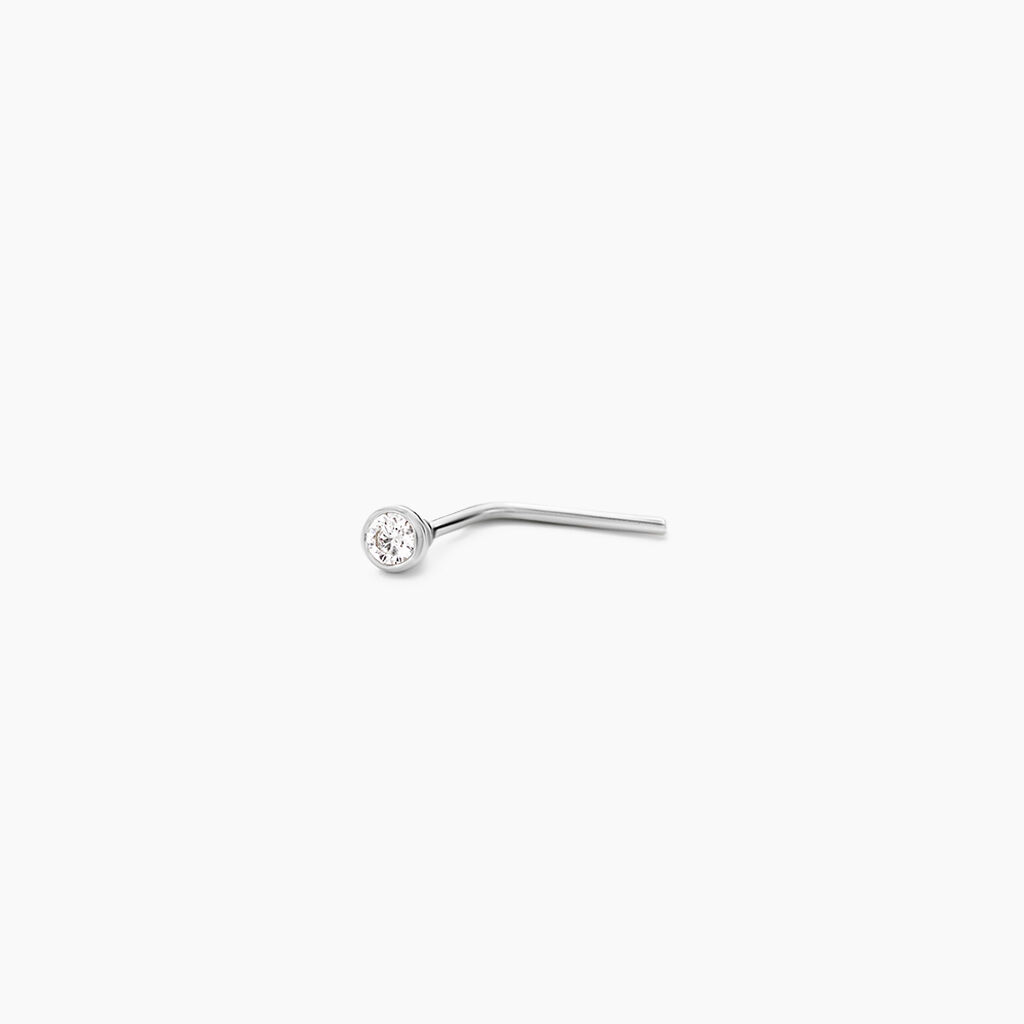 Piercing De Nez Fethi Serti Clos Or Blanc Oxyde De Zirconium - Piercing Nez Femme | Marc Orian