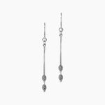 Boucles D'oreilles Pendantes Ninae Argent Blanc - Pendantes Femme | Marc Orian