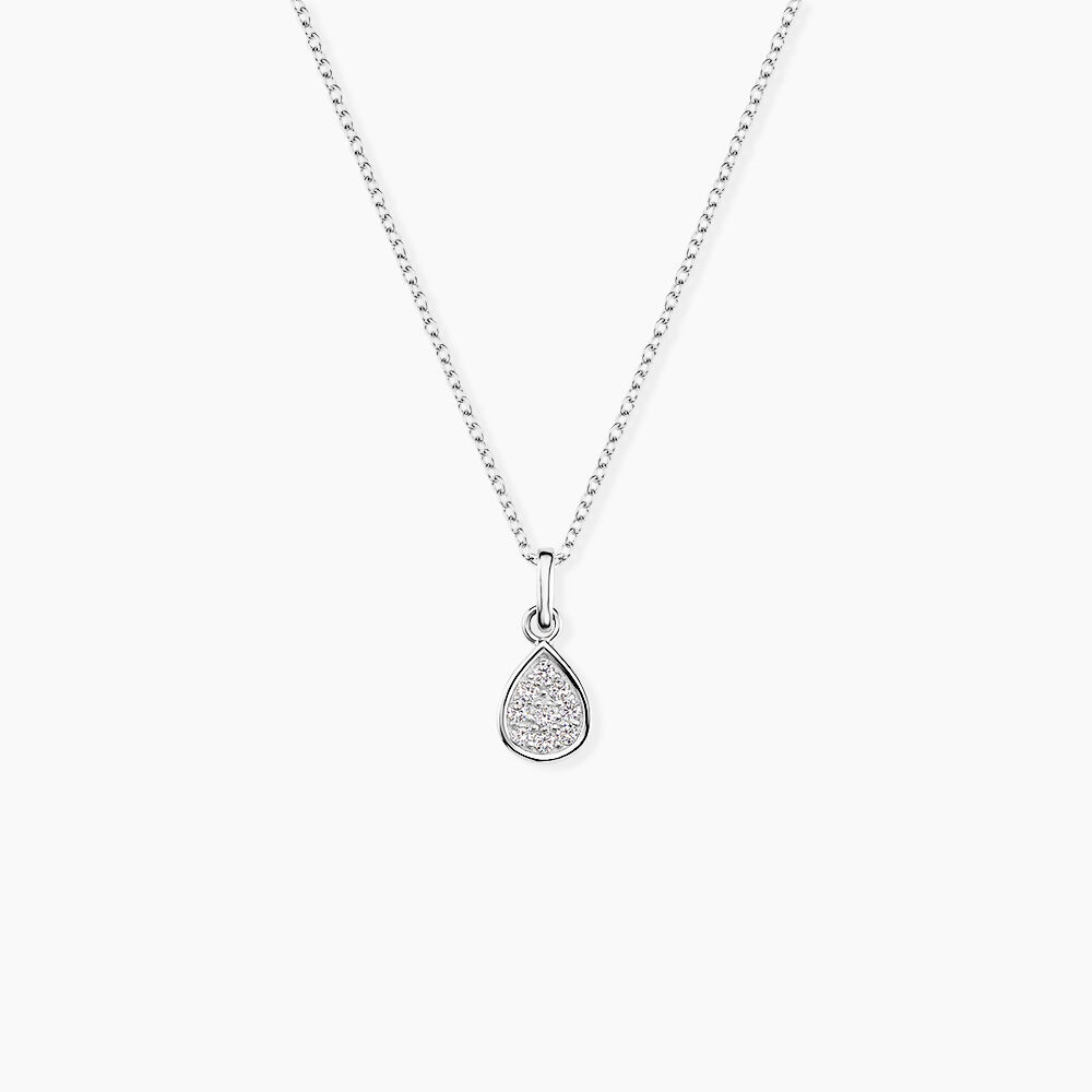 Collier Hiram Argent Blanc Oxyde De Zirconium - Colliers avec pierres Femme | Marc Orian