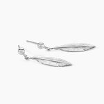 Boucles D'oreilles Pendantes Euriell Argent Blanc - Pendantes Femme | Marc Orian