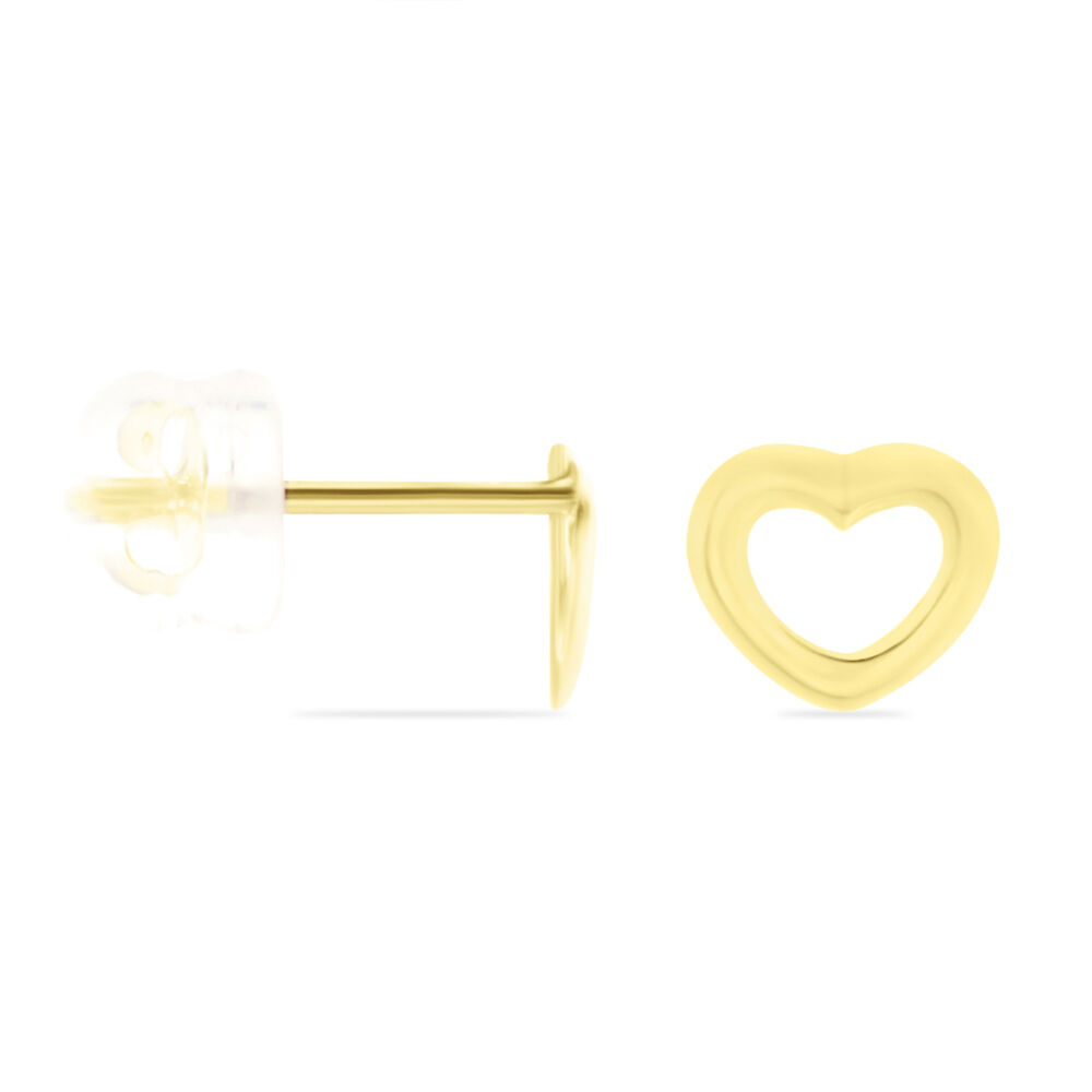 Boucles D'oreilles Puces Anne-maudae Coeurs Or Jaune - Puces Femme | Marc Orian