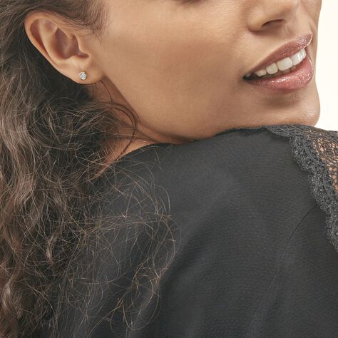 Boucles D'oreilles Puces Edy Serti Clos Or Jaune Topaze - Clous d'oreilles Femme | Marc Orian