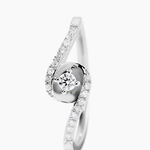 Bague Vrille Accompagnee Or Blanc Diamant - Parures de mariage Femme | Marc Orian