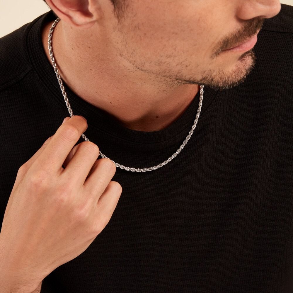 Collier Phebus Him Acier Blanc - Chaines Homme | Marc Orian