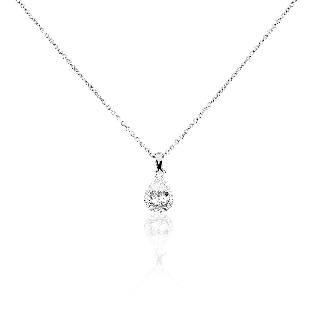 Collier Sylla Argent Blanc Oxyde De Zirconium - Colliers solitaires Femme | Marc Orian
