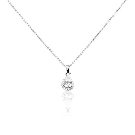 Collier Sylla Argent Blanc Oxyde De Zirconium - Colliers solitaires Femme | Marc Orian