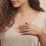 Bague Ceramik Design Argent Blanc Oxyde De Zirconium Et C&eacute;ramique - Bijoux fantaisie Femme | Marc Orian