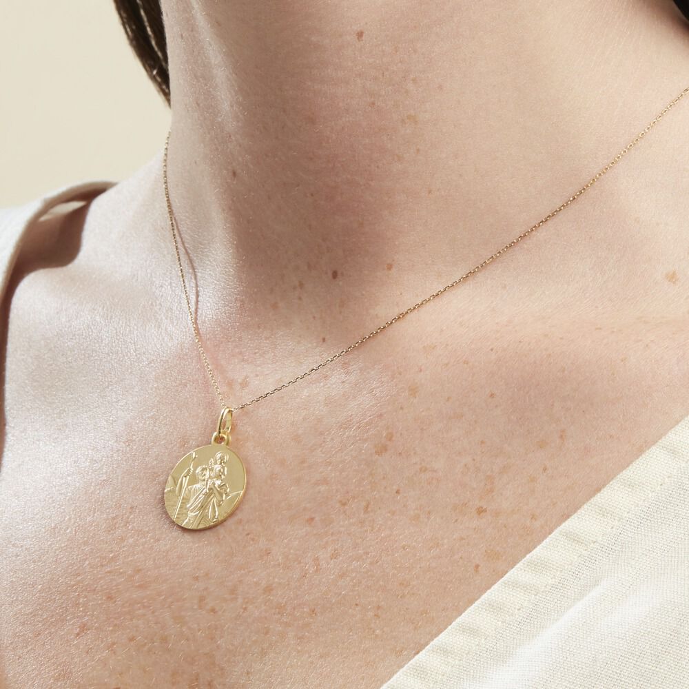 Medaille Or Jaune Saint Christophe - Médailles et médaillons Famille | Marc Orian