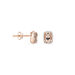 Boucles D'oreilles Puces Kloe Or Rose Morganite Et Diamant - Puces Femme | Marc Orian
