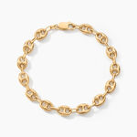 Bracelet Dami Maille Grain De Caf&eacute; Or Jaune - Bracelets mailles Homme | Marc Orian