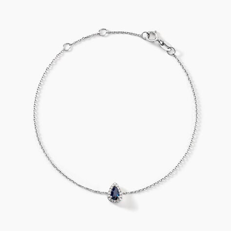 Bracelet Juliettina Or Blanc Saphir Et Diamant - Bracelets chaînes Femme | Marc Orian