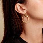 Boucles D'oreilles Pendantes Oia Acier Jaune - Pendantes Femme | Marc Orian