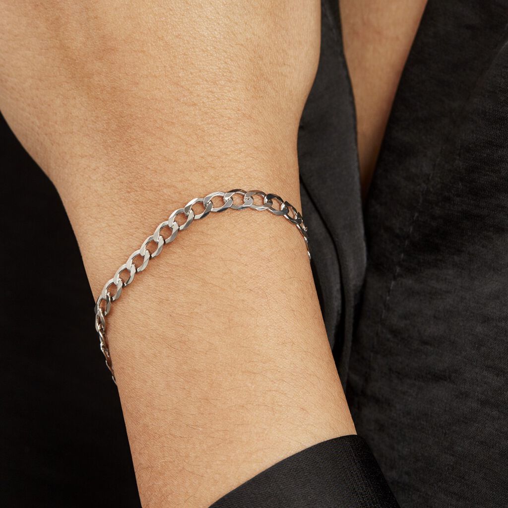 Bracelet Argent Blanc Casper - Bracelets mailles Femme | Marc Orian