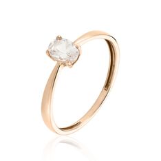 Bague Solitaire Or Rose Lexine Morganite - Bagues Femme | Marc Orian