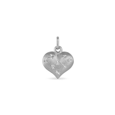 Pendentif Eudocie Coeur Mat Et Brillant Or Blanc - Pendentifs Famille | Marc Orian