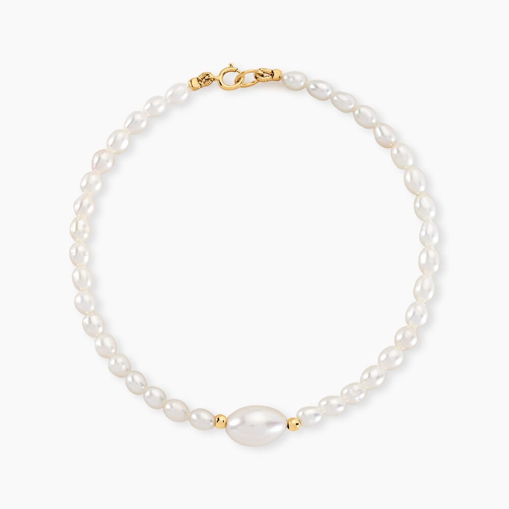 Bracelet Akil Or Jaune Perle De Culture - Bracelets chaînes Femme | Marc Orian