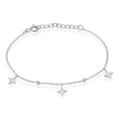 Bracelet Pricille Argent Blanc Oxyde De Zirconium - Bracelets chaînes Femme | Marc Orian