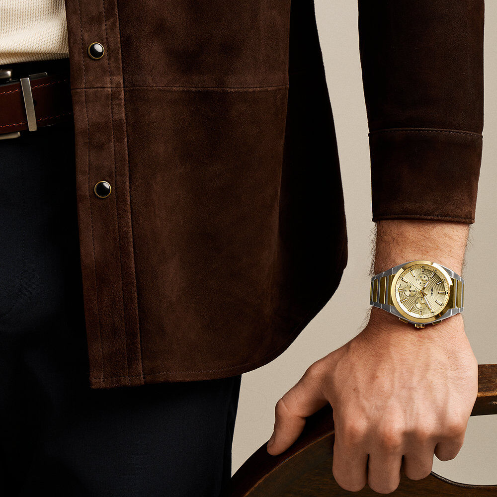 Montre Fossil Everett Chrono Dor&eacute; - Montres &eacute;tanches Homme | Marc Orian