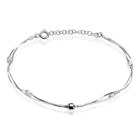 Bracelet Linda Argent Blanc - Bracelets chaînes Femme | Marc Orian