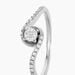 Bague Vrille Accompagnee Or Blanc Diamant - Parures de mariage Femme | Marc Orian