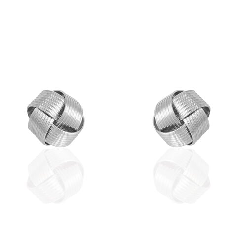 Boucles D'oreilles Puces Albanne Argent Blanc - Puces Femme | Marc Orian