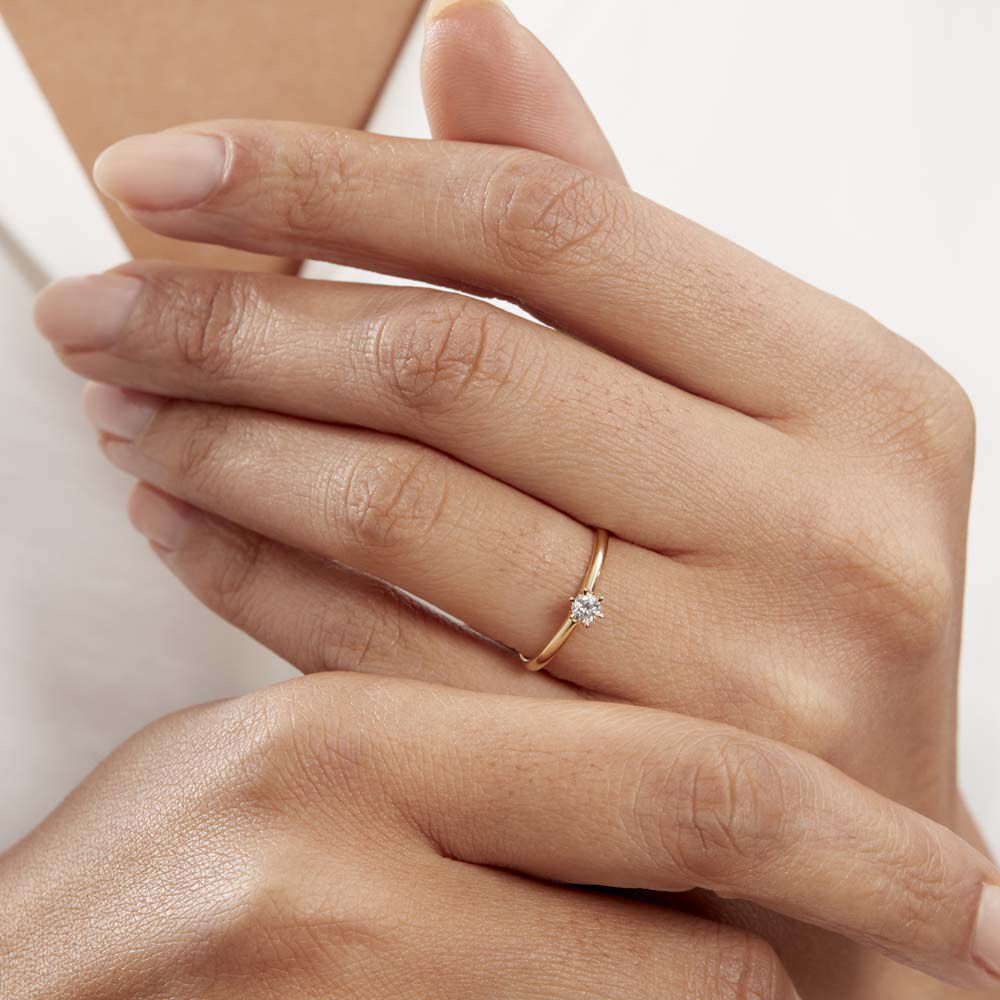 Bague Solitaire Samantha Or Jaune Diamant - Solitaires Femme | Marc Orian