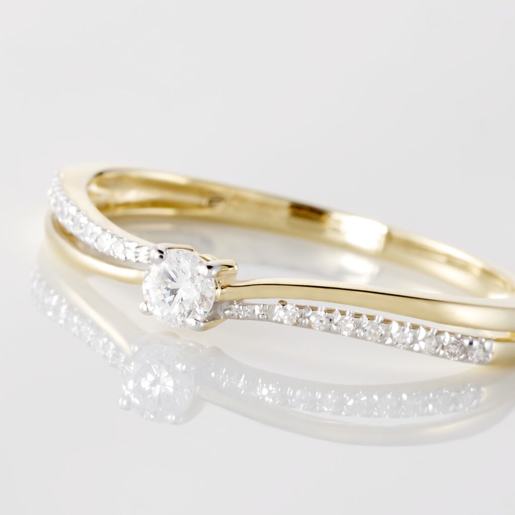 Bague Solitaire Finesse Or Jaune Diamant Diamants - Bagues Solitaire Femme | Marc Orian