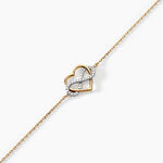 Bracelet Lachina Or Bicolore Oxyde De Zirconium - Bracelets cha&icirc;nes Femme | Marc Orian