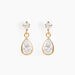 Boucles D'oreilles Pendantes Lika Or Jaune Oxyde De Zirconium - Pendantes Femme | Marc Orian
