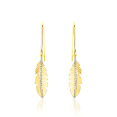 Boucles D'oreilles Pendantes Paola Or Jaune Diamant - Boucles d'oreilles pierres précieuses Femme | Marc Orian
