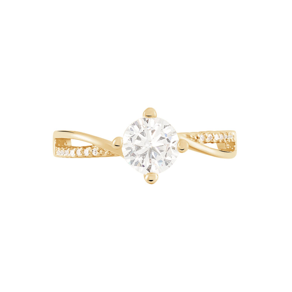 Bague solitaire plaqué store or