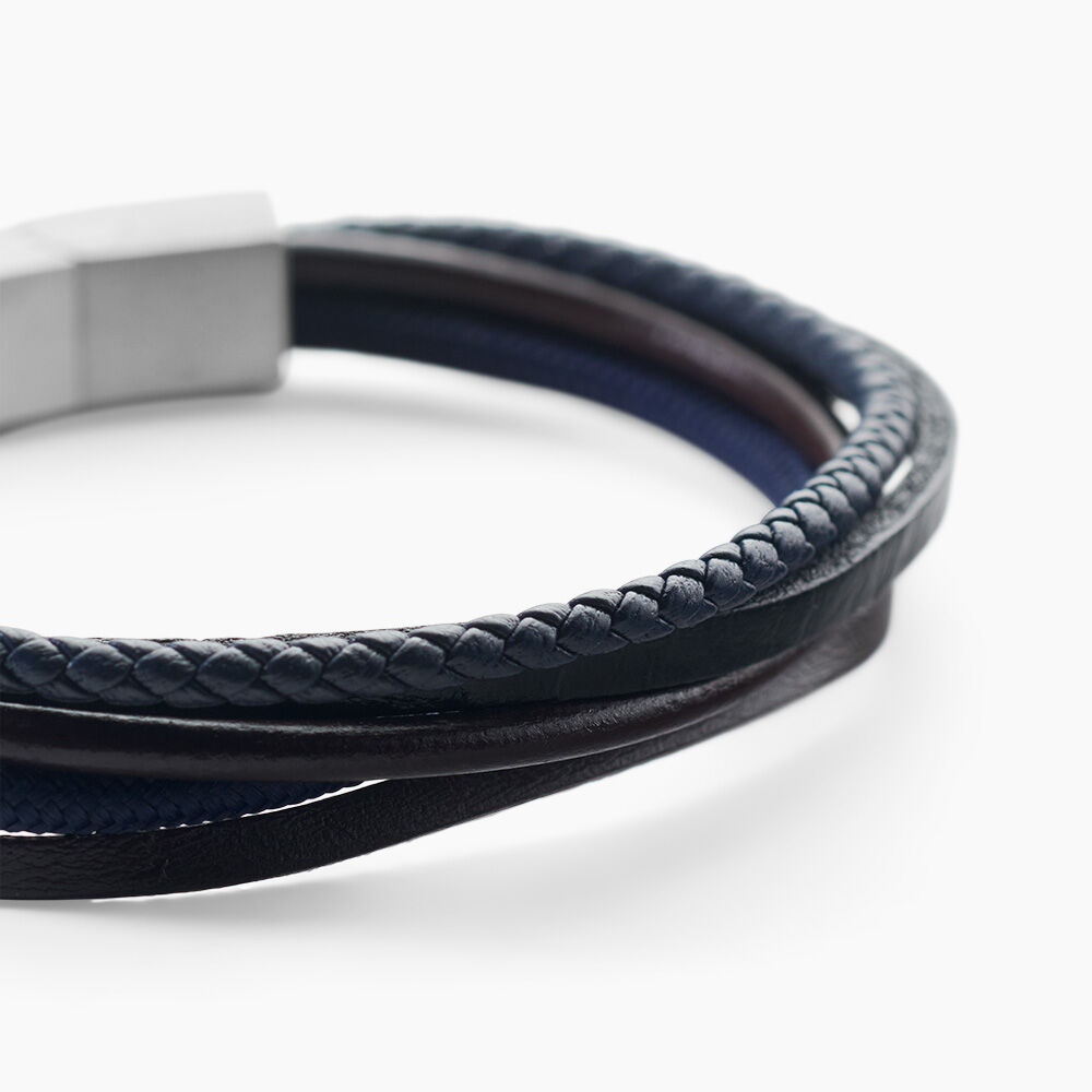 Bracelet Acier Blanc Romain - Bracelets cuir Homme | Marc Orian