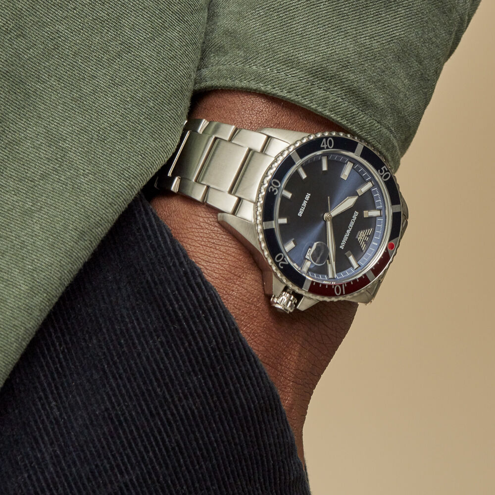 Montre emporio store armani homme bleu