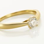 Bague Solitaire Vicoeuria Or Jaune Diamant Synth&eacute;tique - Parures de mariage Femme | Marc Orian