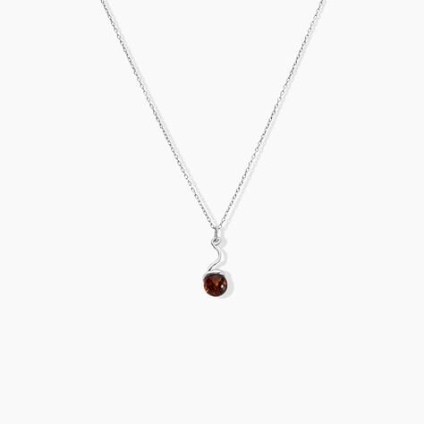Collier Famata Argent Blanc Ambre - Colliers avec pierres Femme | Marc Orian