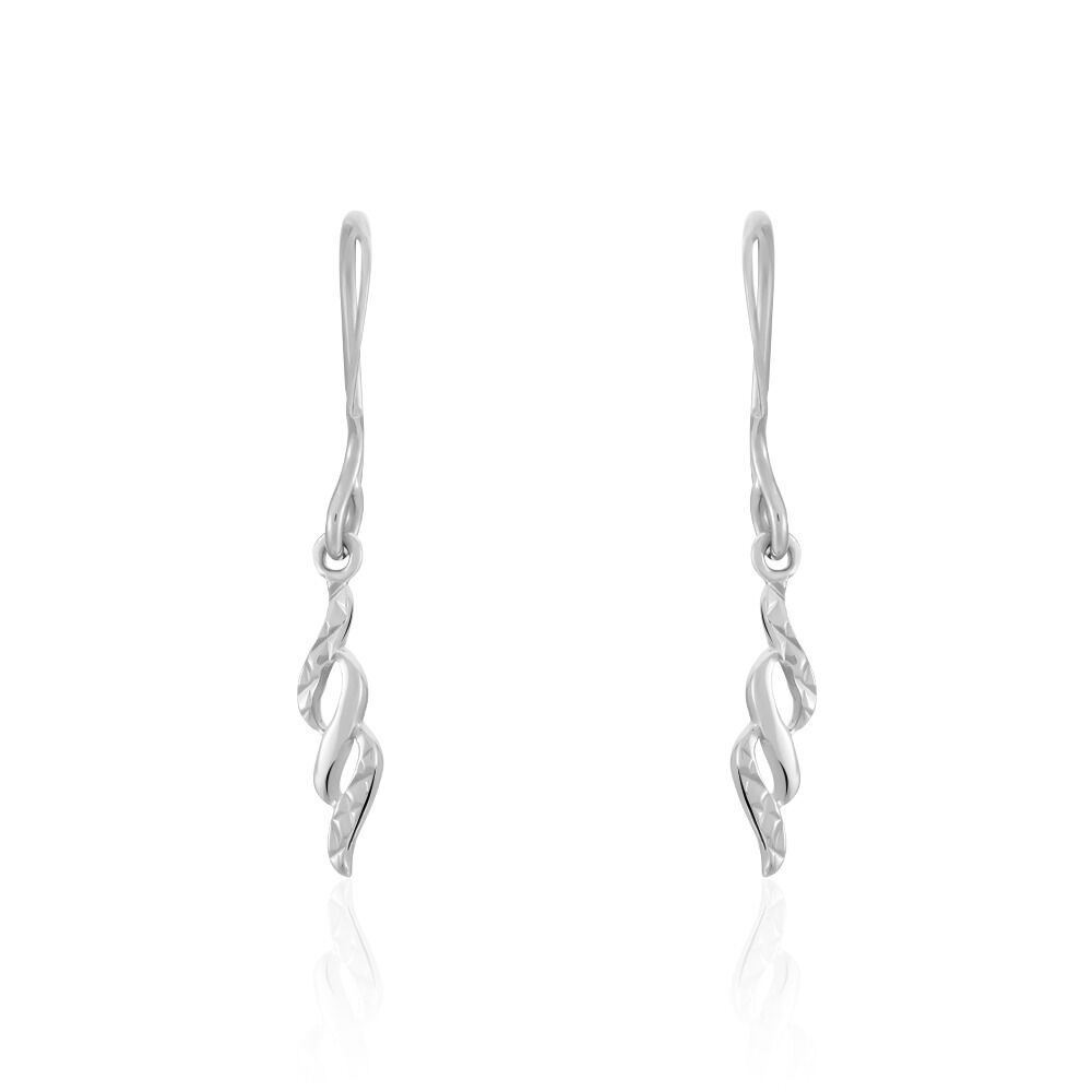 Boucles D'oreilles Pendantes Argent Blanc Lempa - Pendantes Femme | Marc Orian