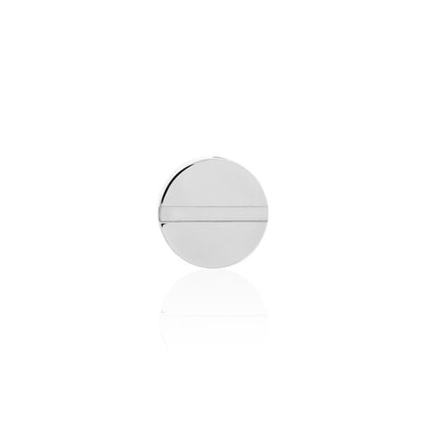 Boucle D'oreille Puce Unitaire Acier Blanc Naomh - Puces Femme | Marc Orian