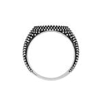 Bague Argent Blanc Tom Email Noir - Bagues grosses Homme | Marc Orian